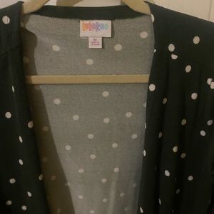 LuLaRoe NWT Medium Green White Polka Dot Caroline